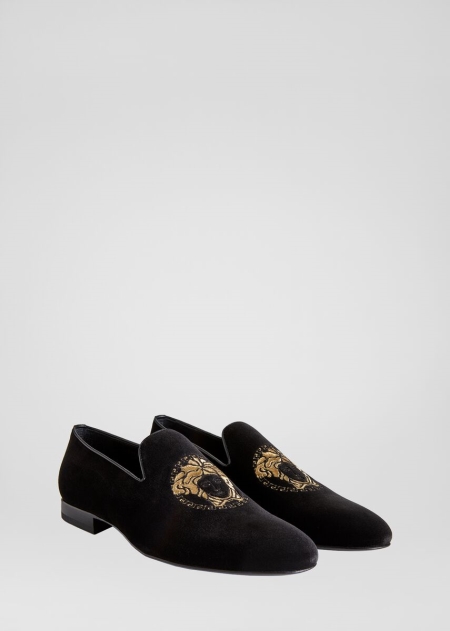 Versace Medusa Head Velvet Loafers Herr - 285130DEH